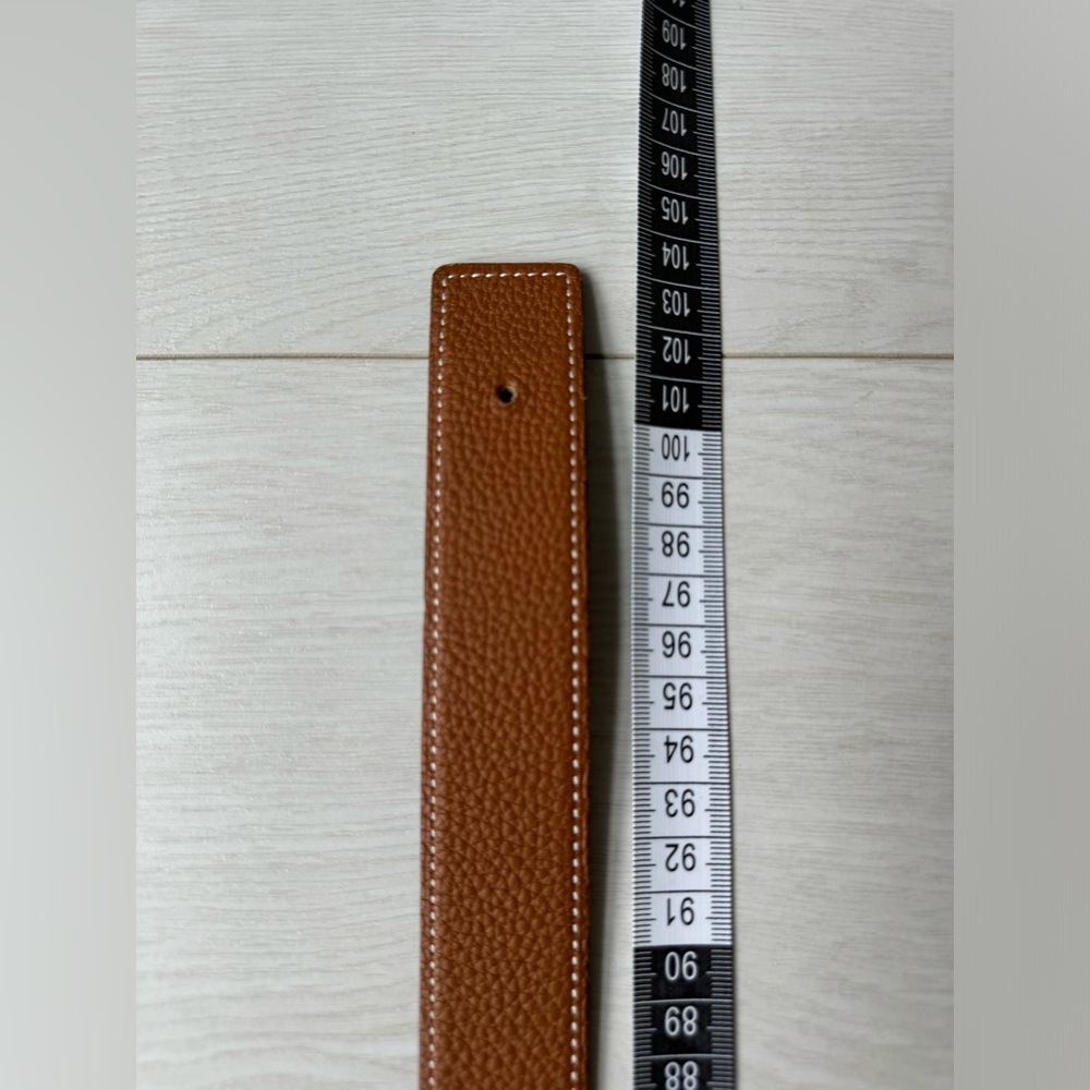 Hermès Reversible Togo Leather Strap Belt Black / Tan 95 cm - Picture 14 of 14